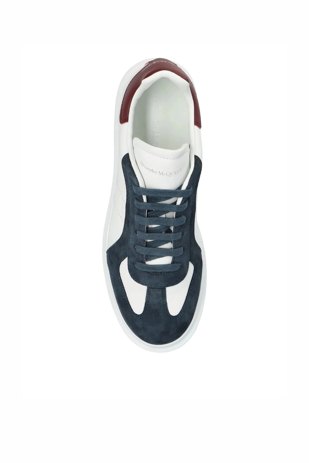 Alexander McQueen Oversized panelled lace-up sneakers White Red Navy