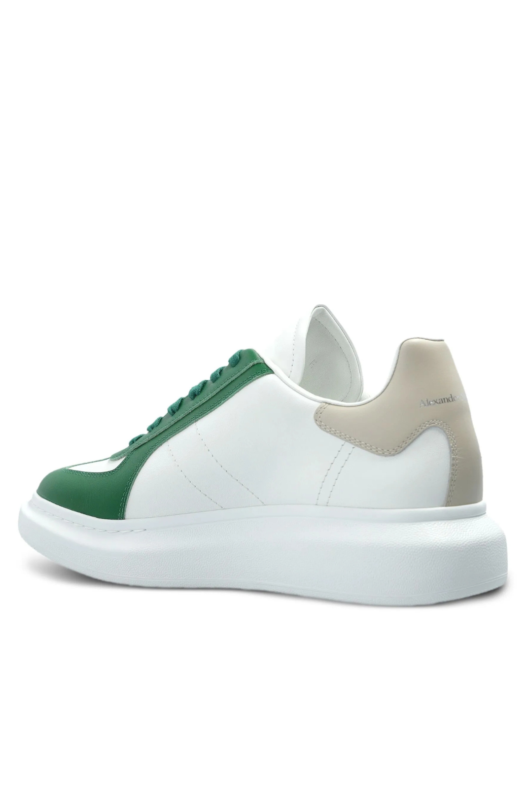 Alexander McQueen Oversized panelled lace-up sneakers White Green