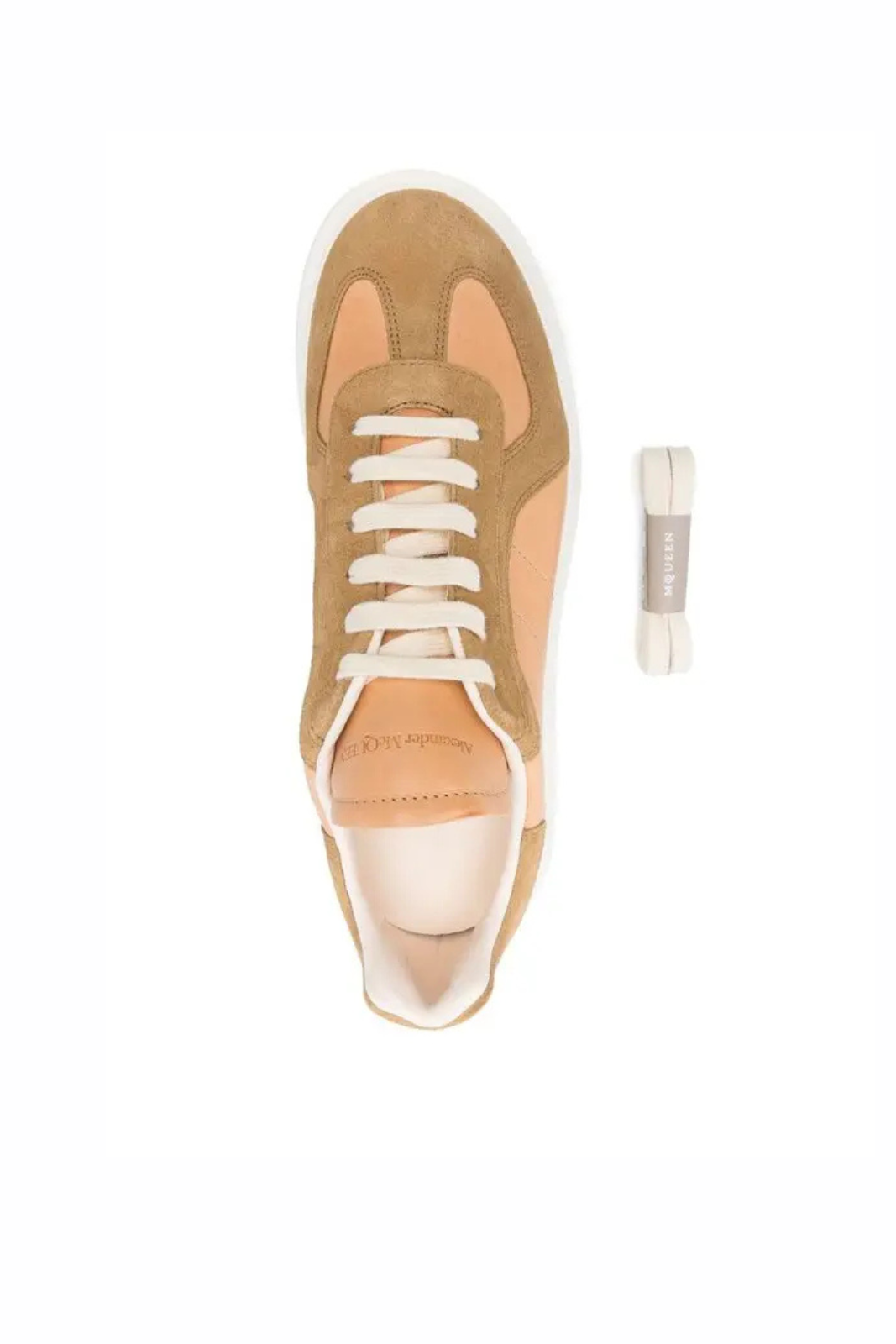 Alexander McQueen Brown Beige Oversized leather Retro sneakers