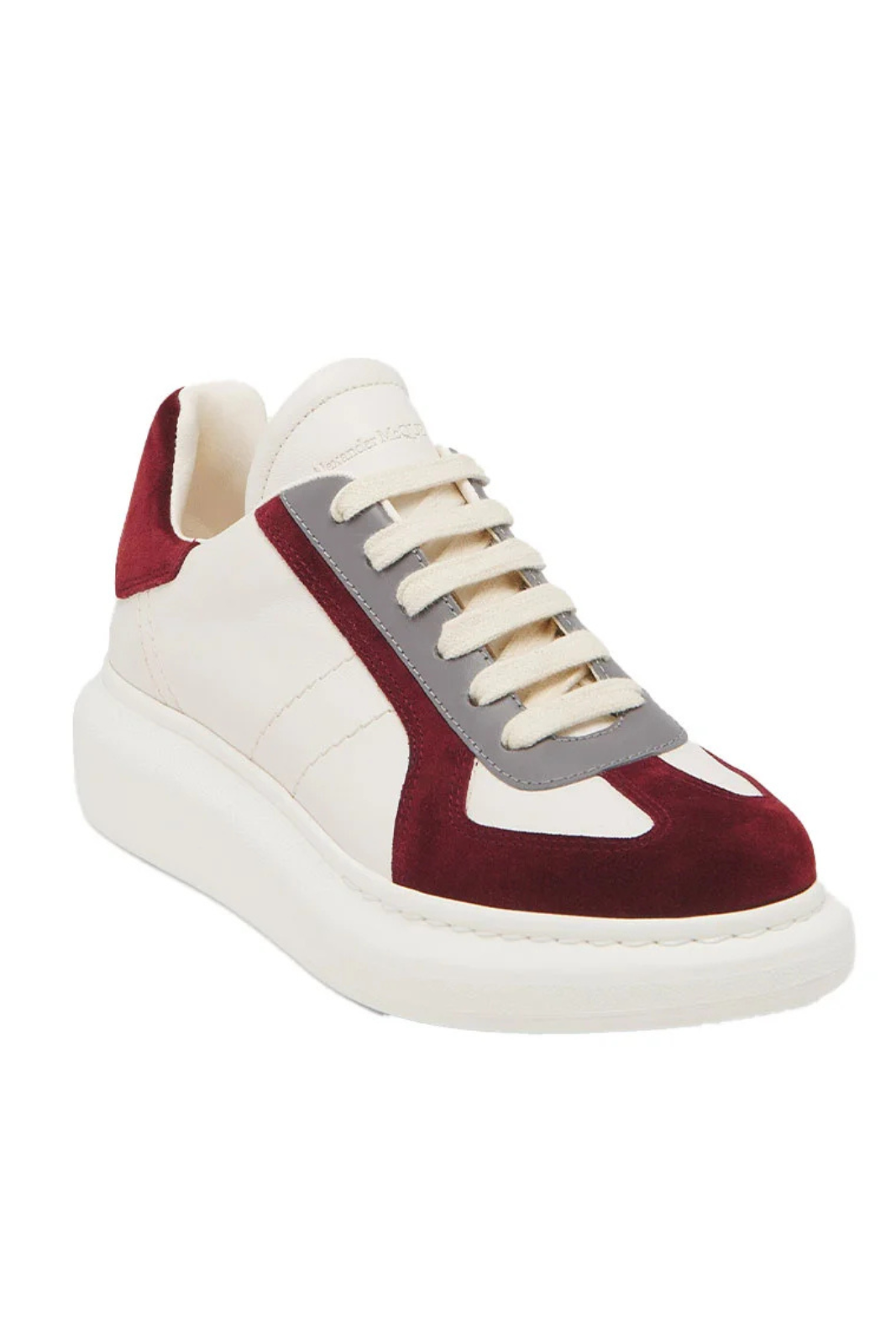 Alexander McQueen Oversized Retro Men Sneakers White Grey Red