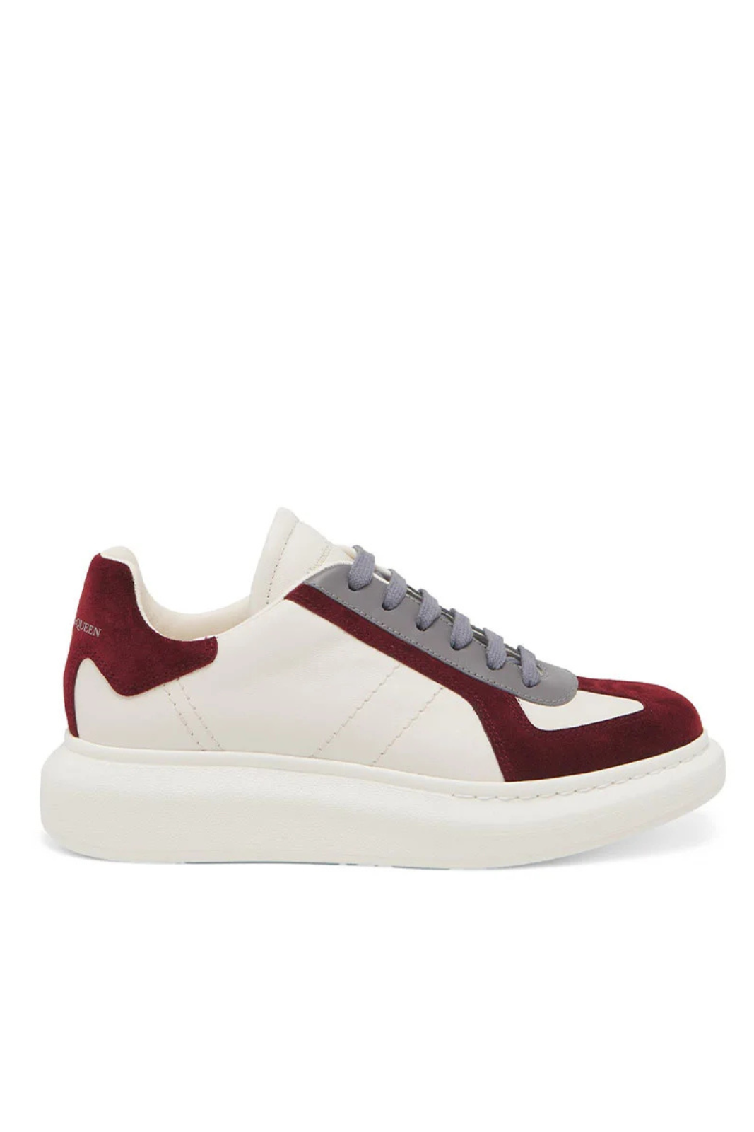 Alexander McQueen Oversized Retro Women Sneakers White Grey Red
