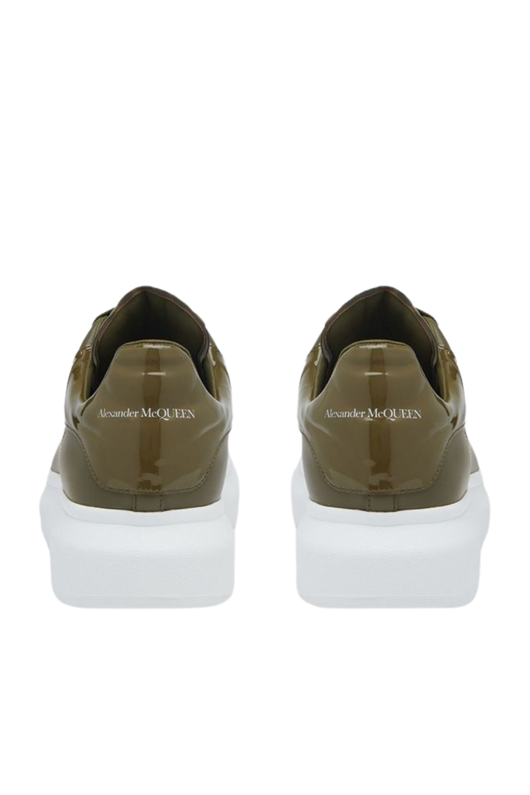 Alexander McQueen Oversized Leather Sneakers In Khaki