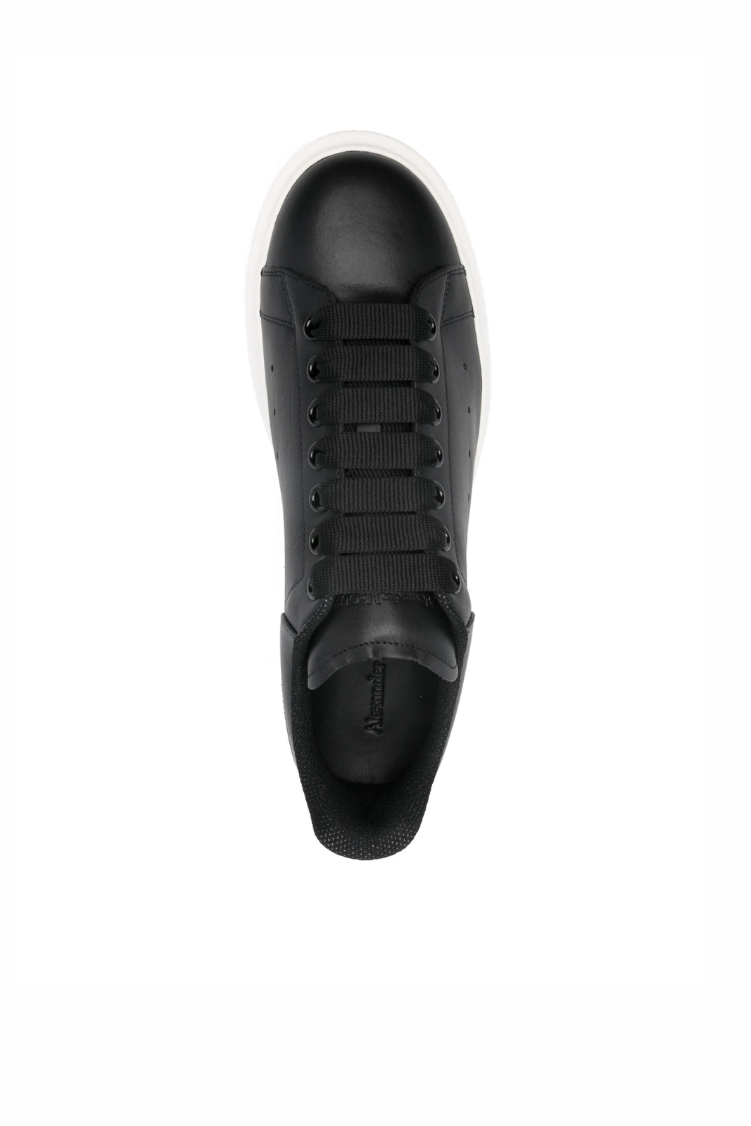 Alexander McQueen Oversized Black calf leather sneakers