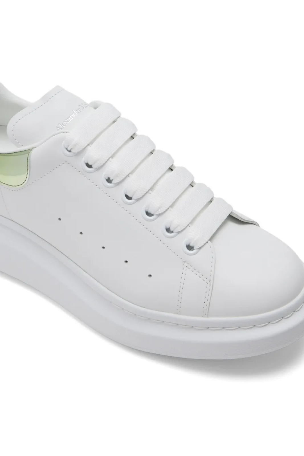 Alexander McQueen Oversized Women Sneakers Mirror Green heel