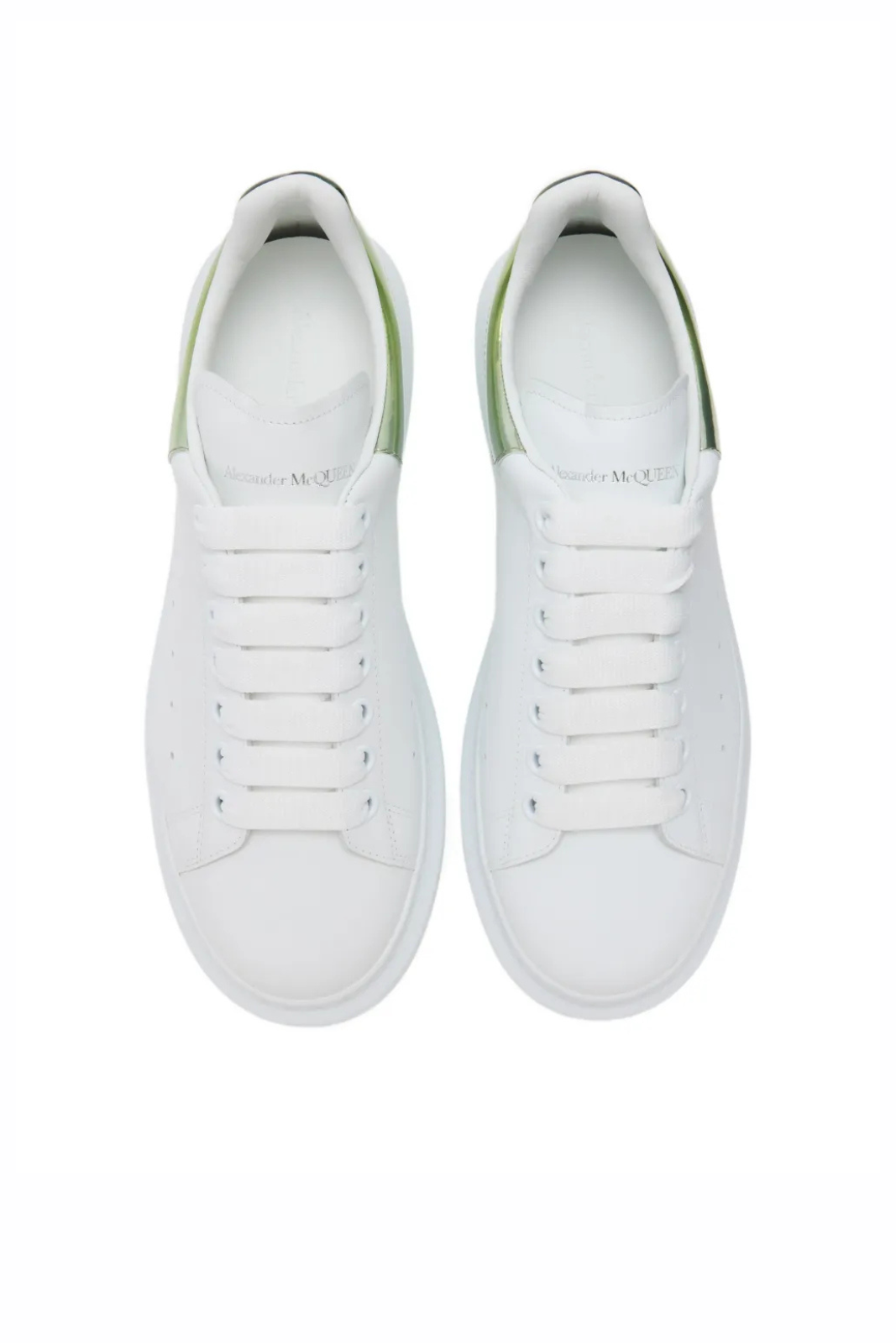 Alexander McQueen Oversized Women Sneakers Mirror Green heel