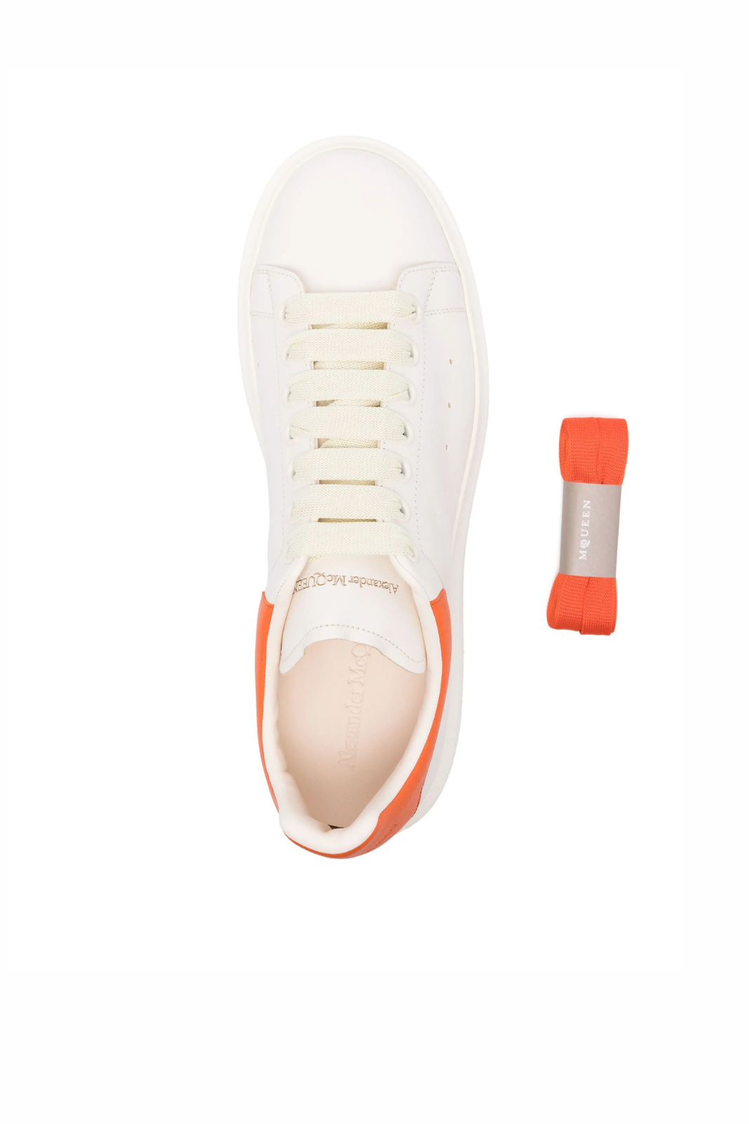 Alexander McQueen Oversized Sneaker White Orange Low Top Sneakers