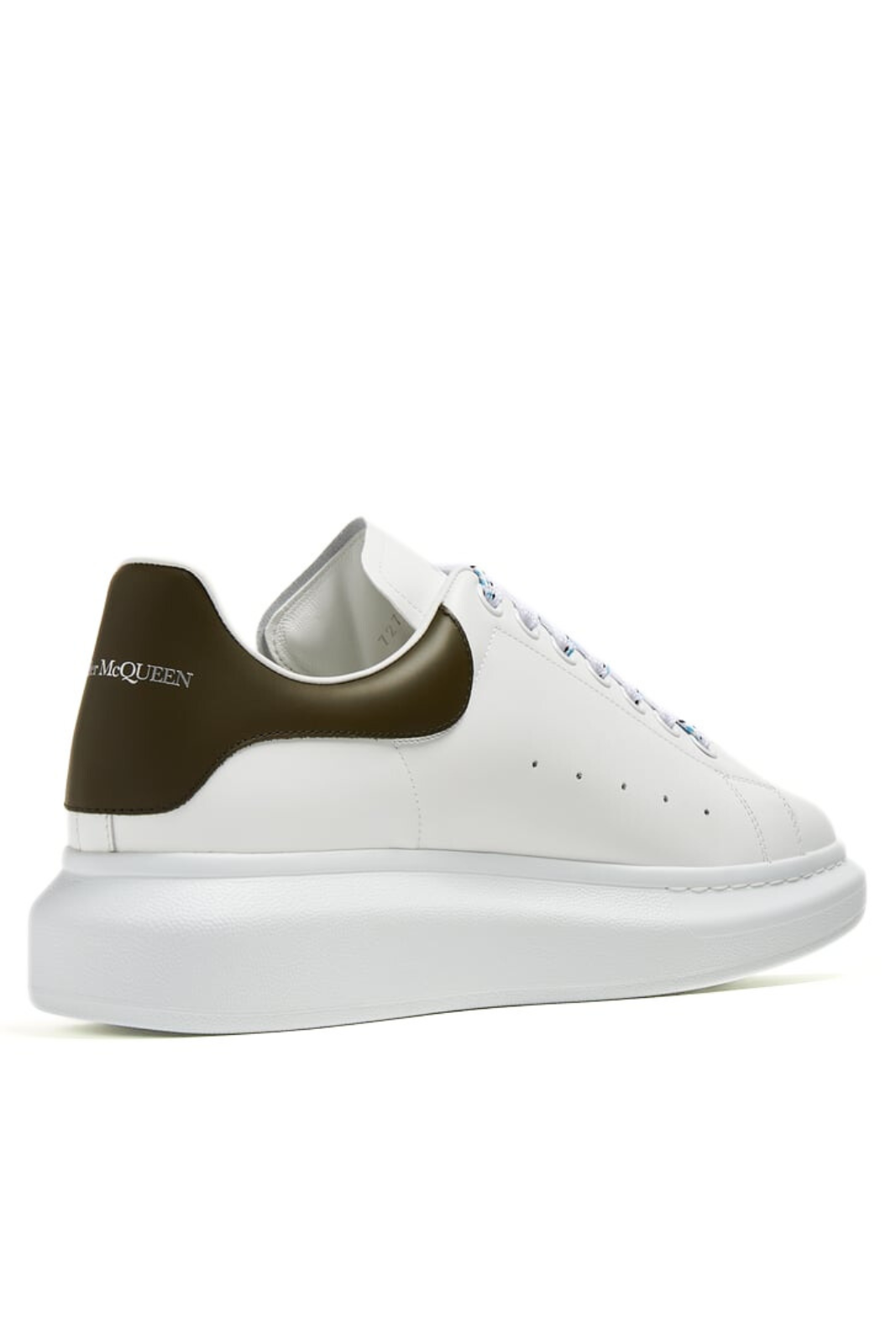 Alexander McQueen Oversized Men's Leather Sneakers Low Top White Khaki