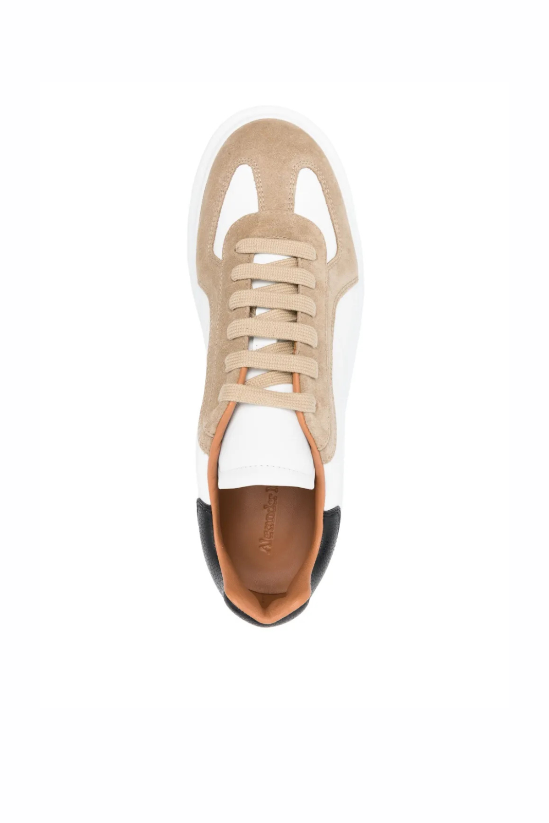 Alexander McQueen Oversized suede sneakers White Beige Black