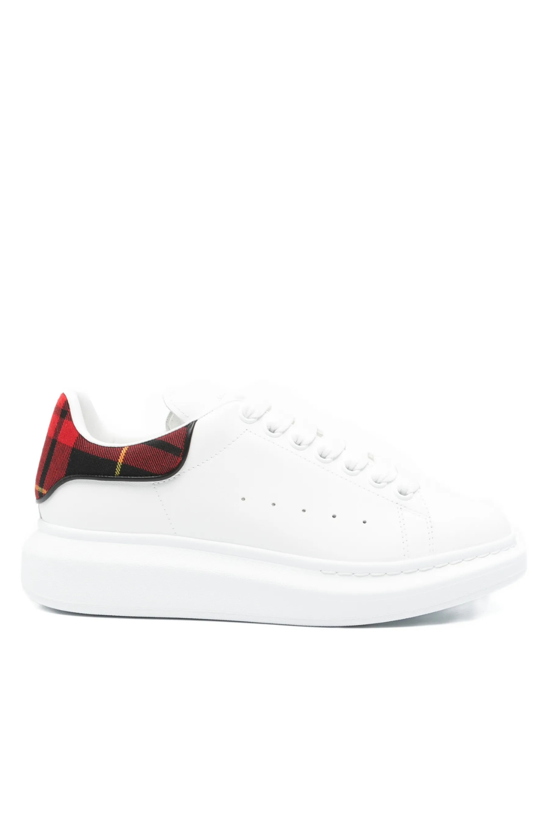 Alexander McQueen Oversized tartan-detail lace-up sneakers White Man