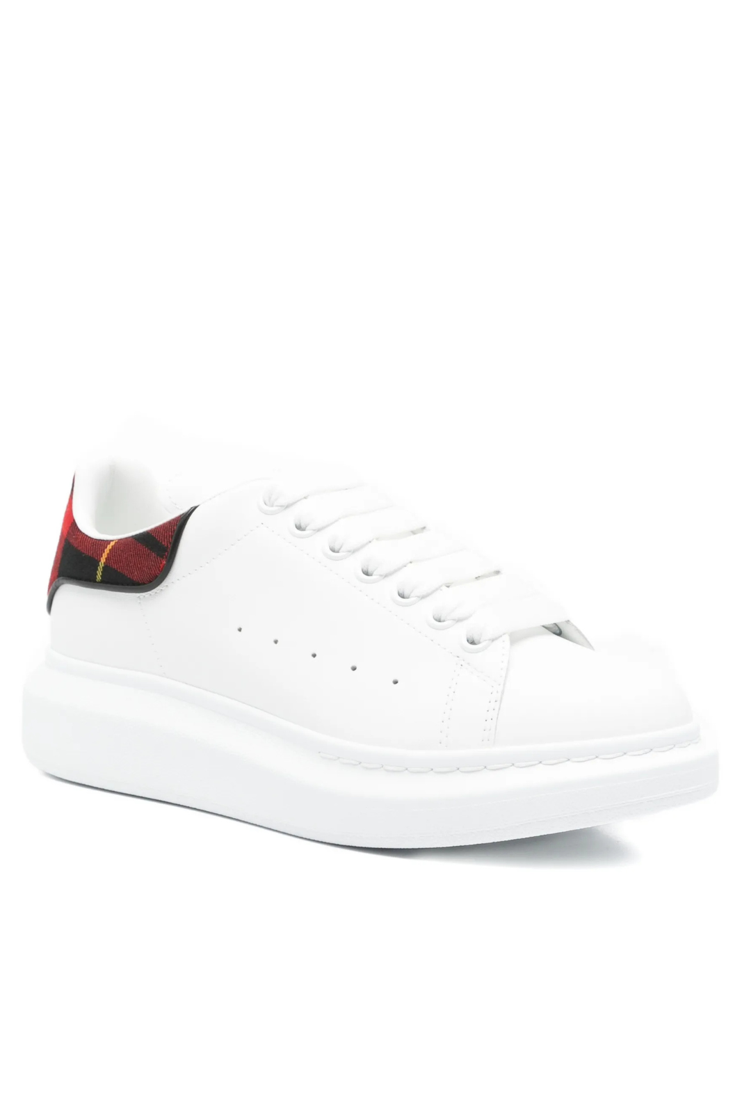 Alexander McQueen Oversized tartan-detail lace-up sneakers White Man