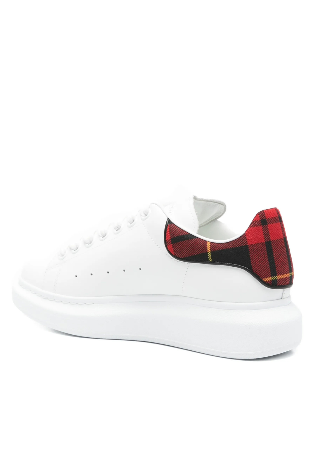 Alexander McQueen Oversized tartan-detail lace-up sneakers White Man