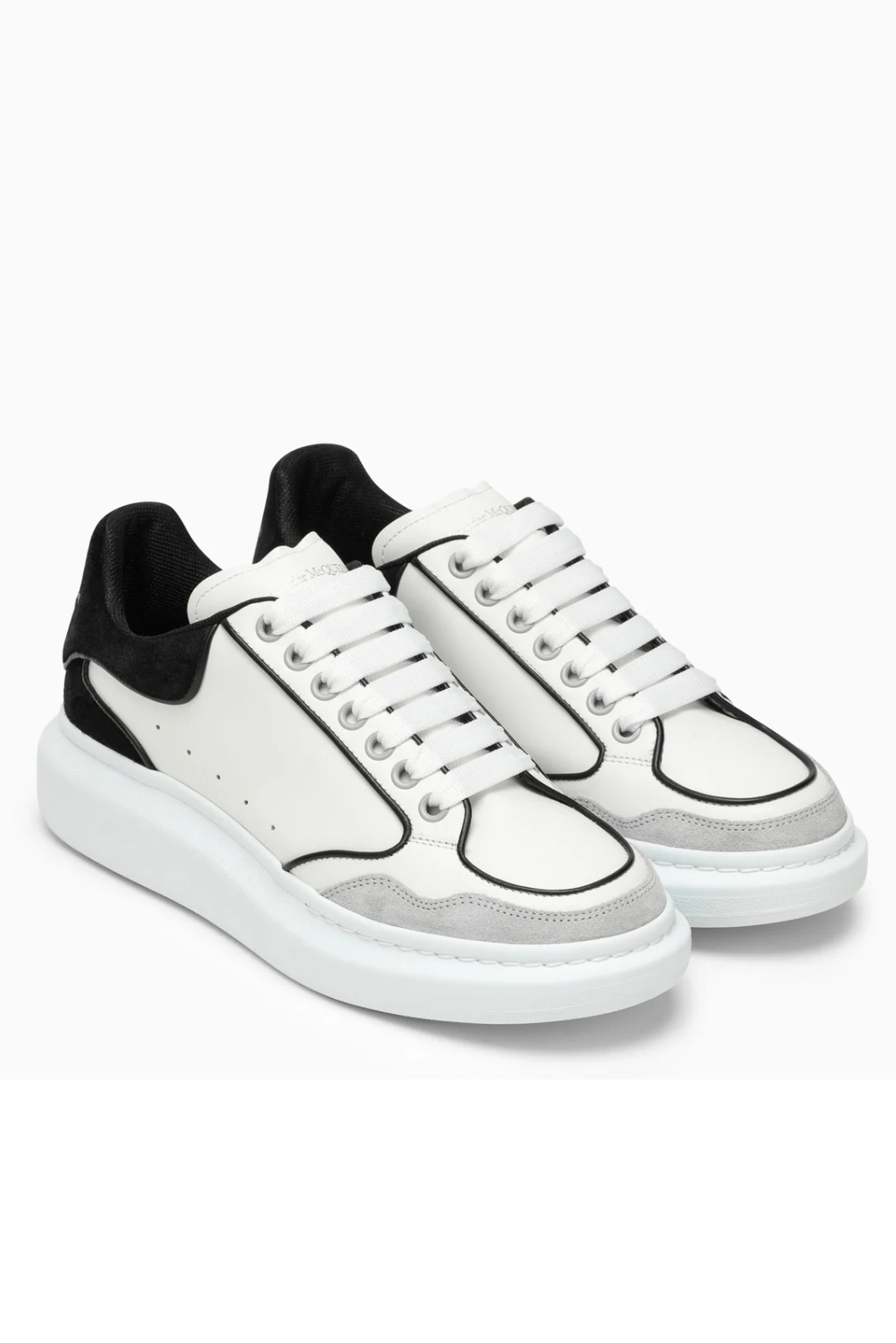 Alexander McQueen Oversized Panelled Man Sneakers White Black