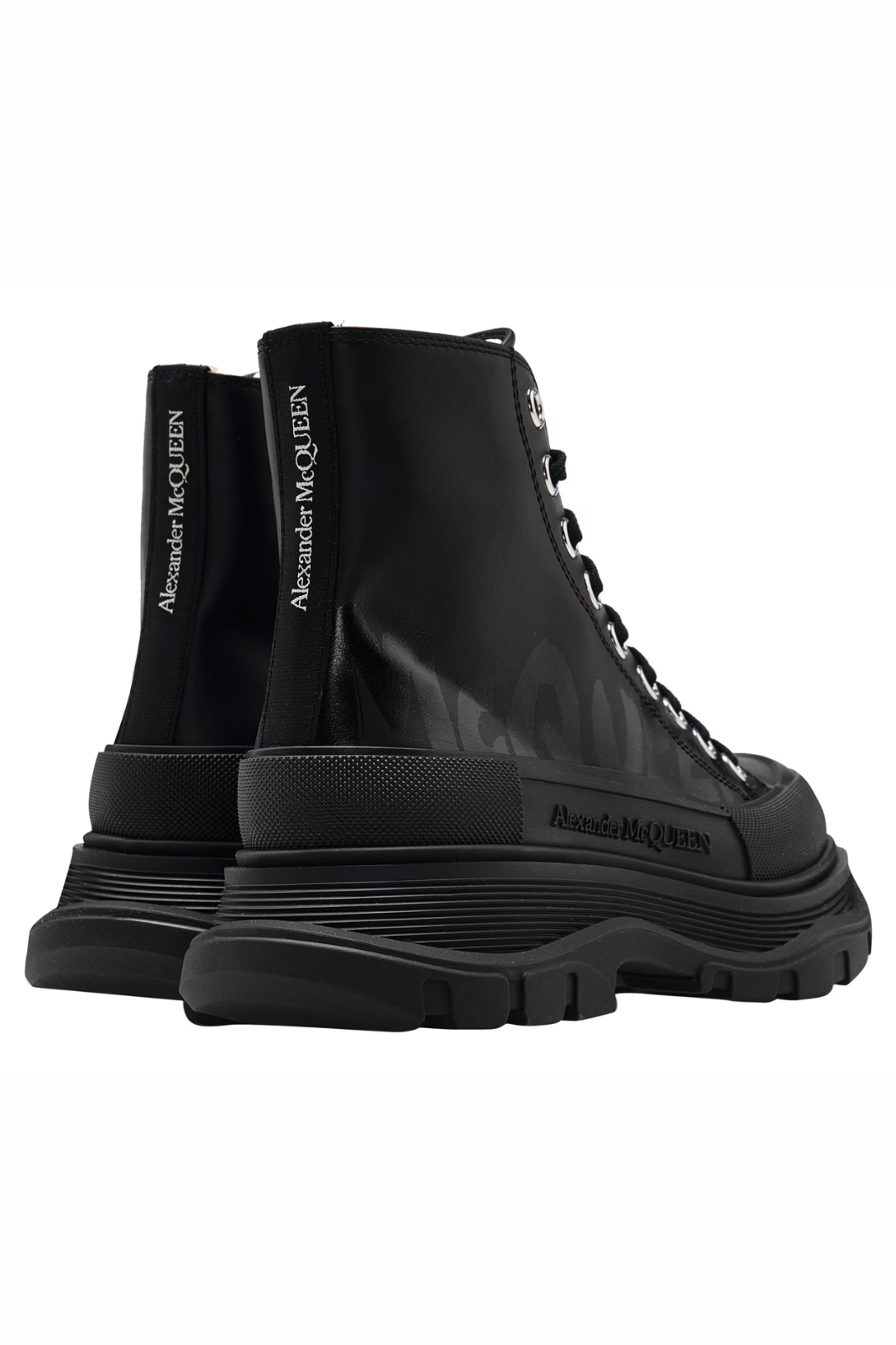 Alexander McQueen Tread Slick Boot Graffiti Black Women's
