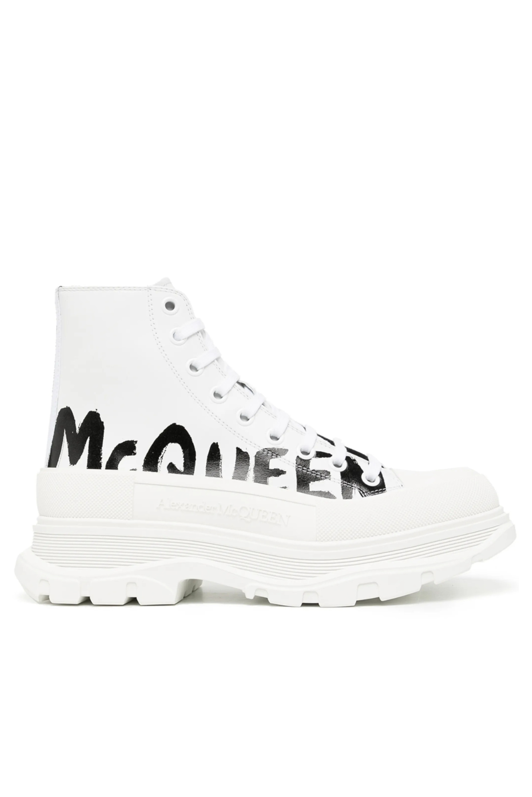 Alexander McQueen Tread Slick Boots White Black