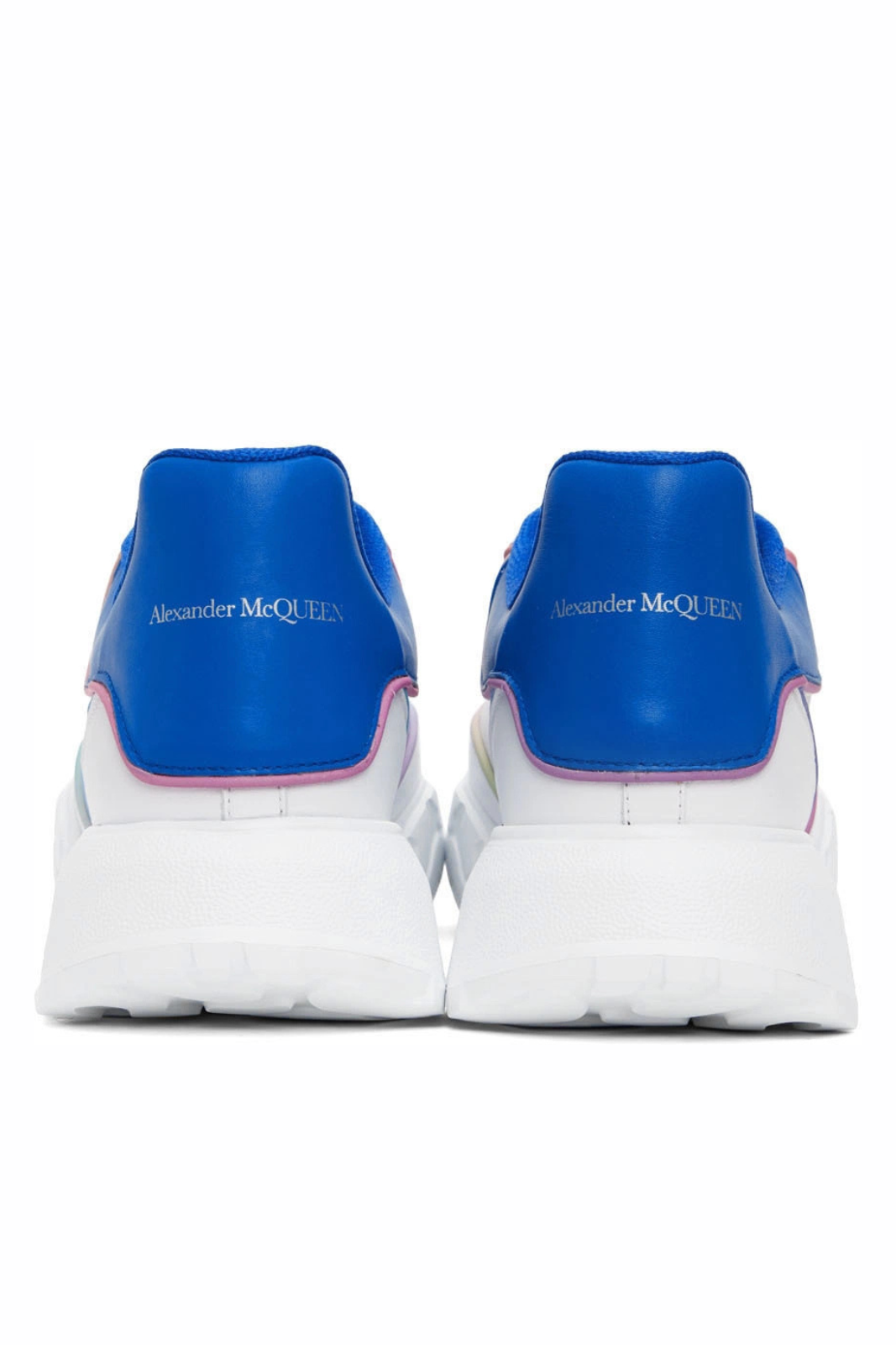 Alexander McQueen White Blue Court Sneakers