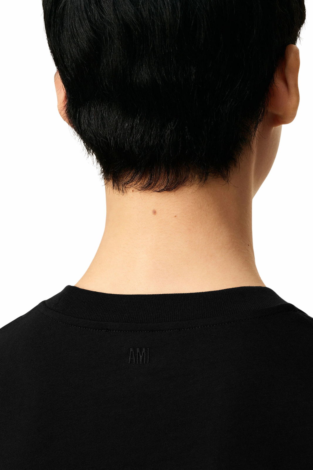 Ami Paris Black Cotton Ami De Coeur T-shirt