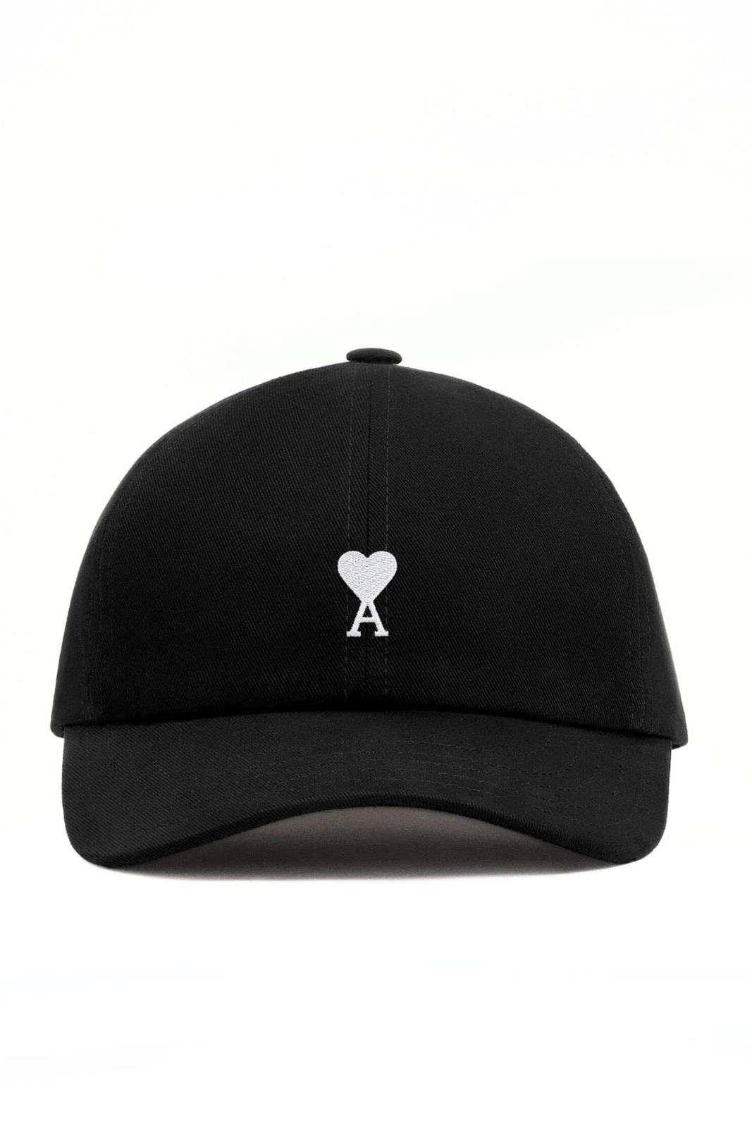 Ami Paris Black cotton cap with Ami de Coeur