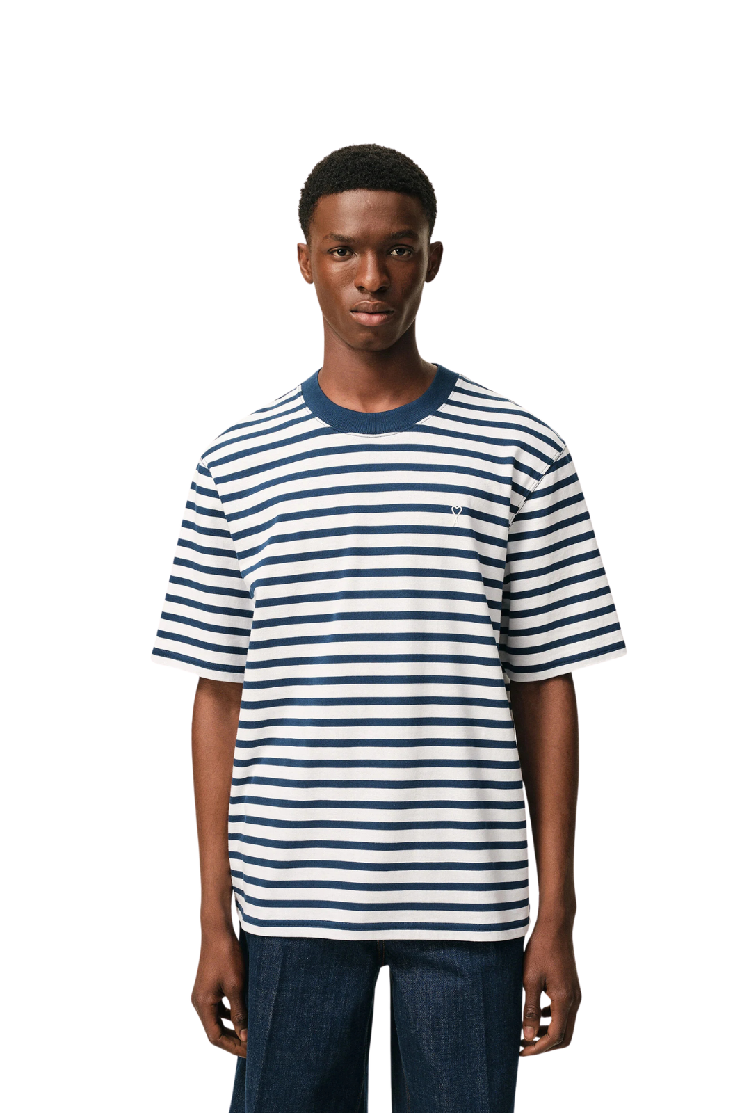 Черна унисекс тениска Ami Paris De Coeur