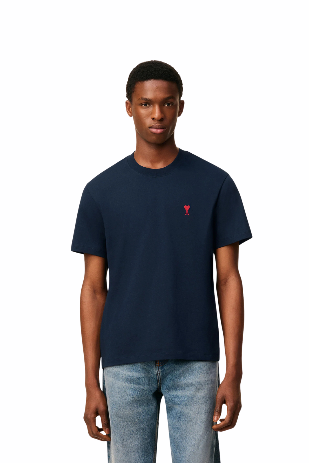 Черна унисекс тениска Ami Paris De Coeur