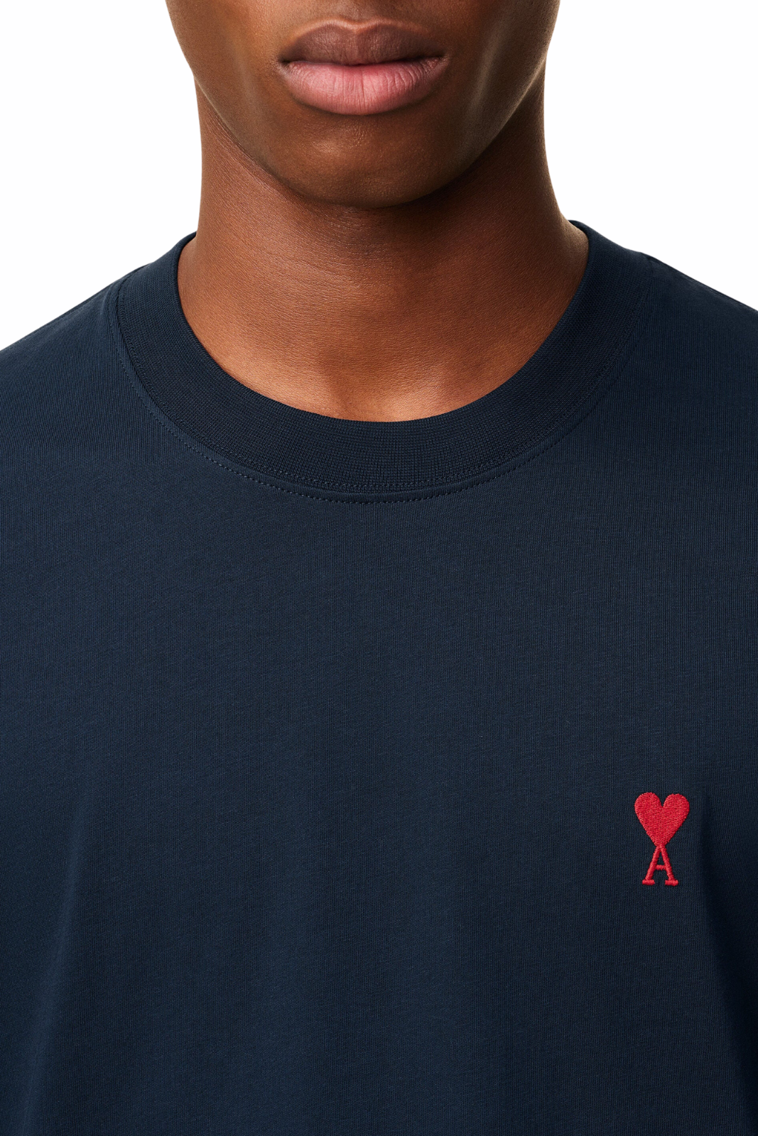 Ami Paris Navy Cotton Ami de Coeur T-Shirt