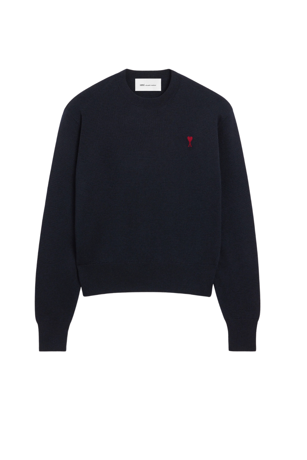 Тъмносиня плетена жилетка Ami Paris Ami de Coeur