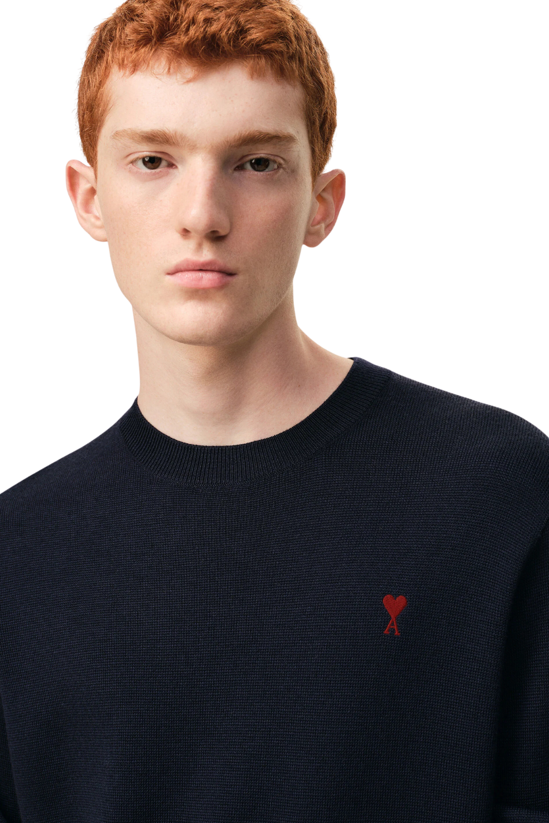 Тъмносиня плетена жилетка Ami Paris Ami de Coeur