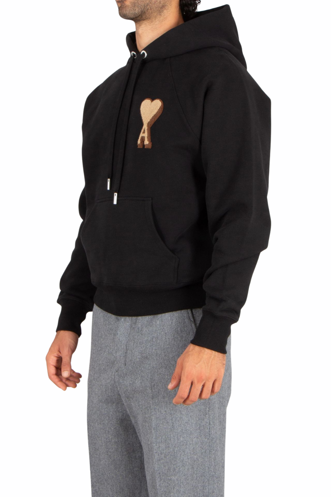 Ami Paris Boxy Fit Ami De Coeur Cotton Fleece Hoodie