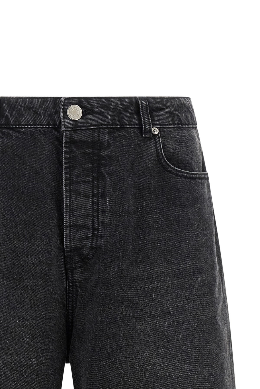 Ami Paris Grey Denim bermuda shorts