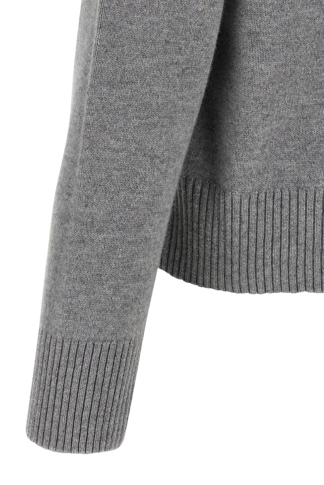 Ami Paris Puff logo Grey high neck sweater