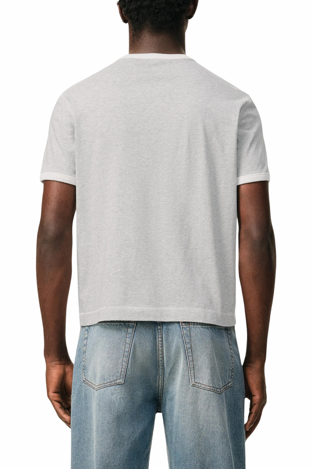 Ami Paris logo appliqué T-shirt Grey
