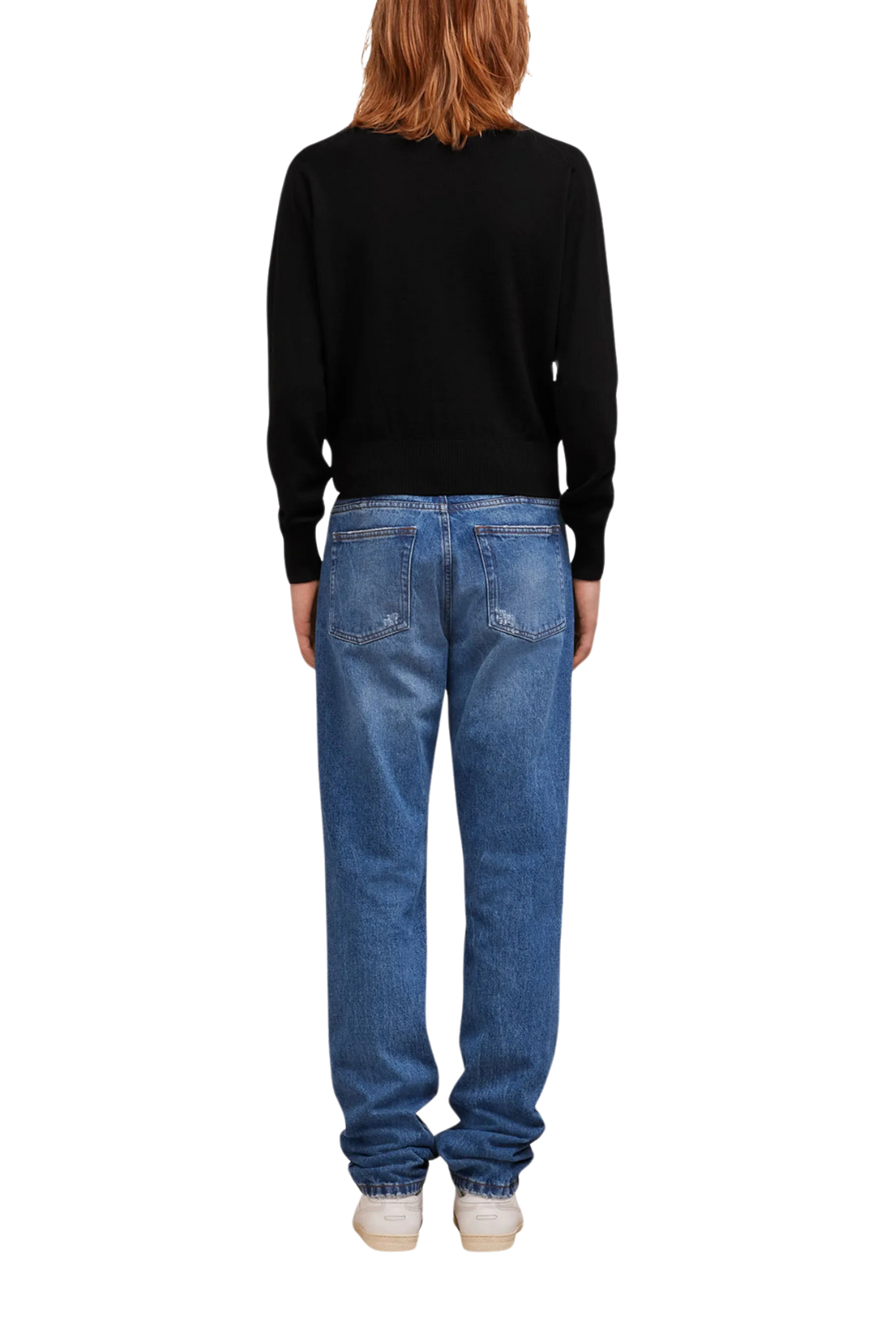 Ami Paris logo-embroidered wool jumper black