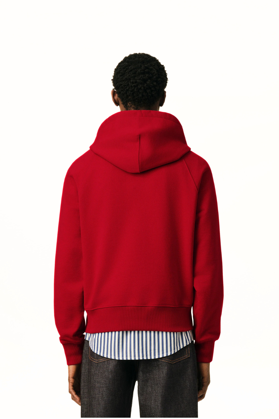 Ami Paris Red cotton hoodie with Ami Paris embroidery