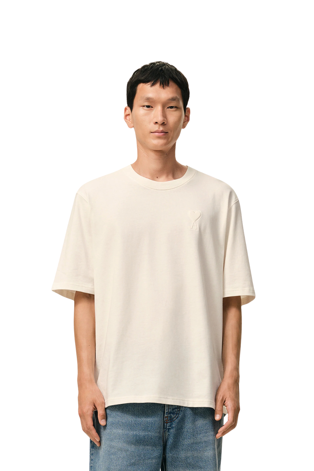 Черна унисекс тениска Ami Paris De Coeur