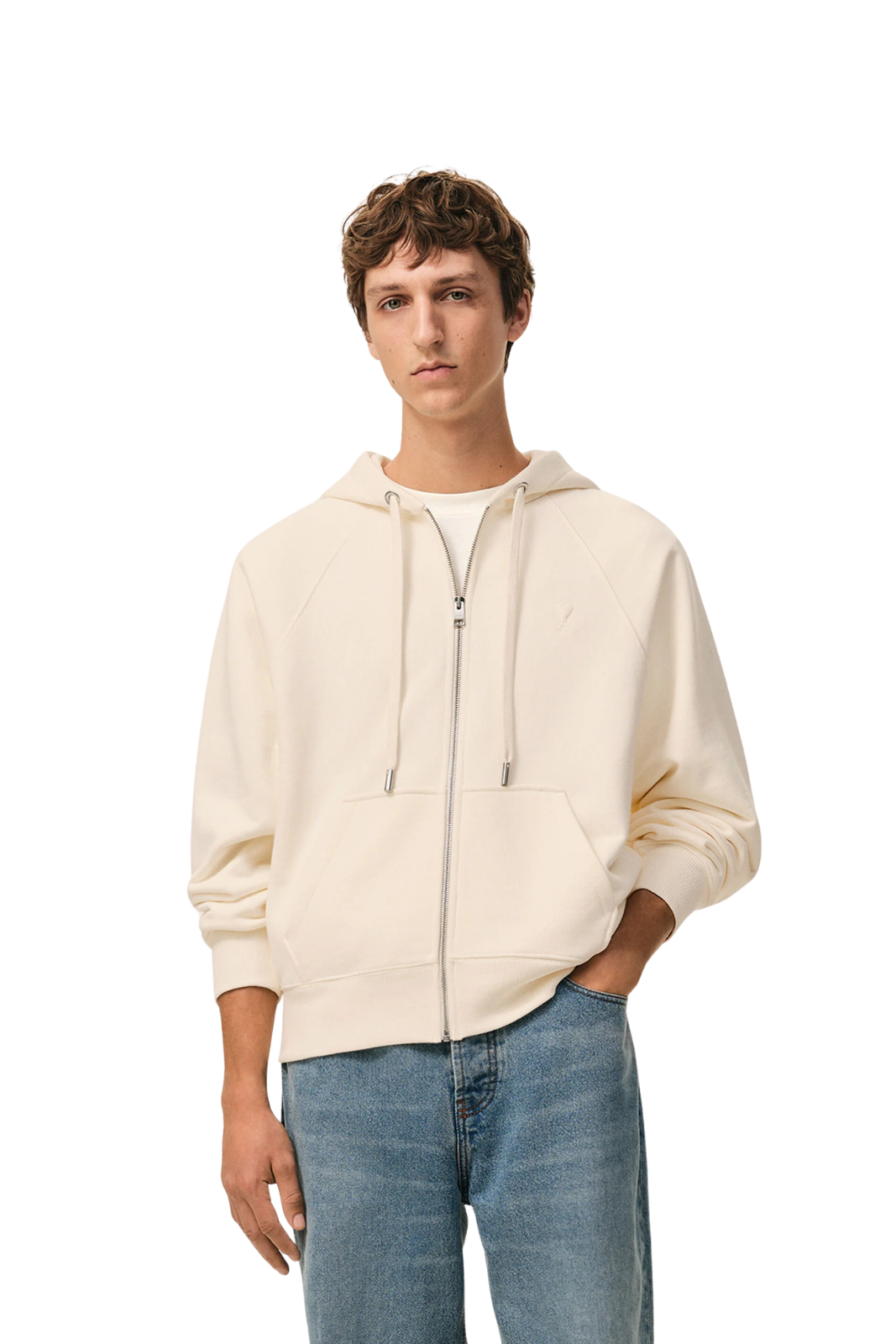 Тъмносиня плетена жилетка Ami Paris Ami de Coeur