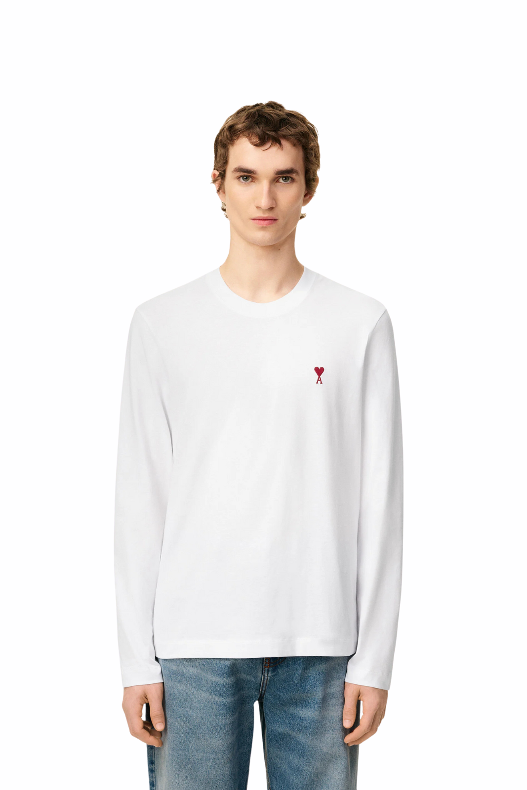 Тъмносиня плетена жилетка Ami Paris Ami de Coeur