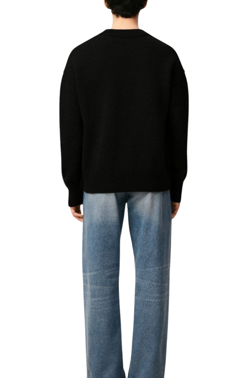 Тъмносиня плетена жилетка Ami Paris Ami de Coeur