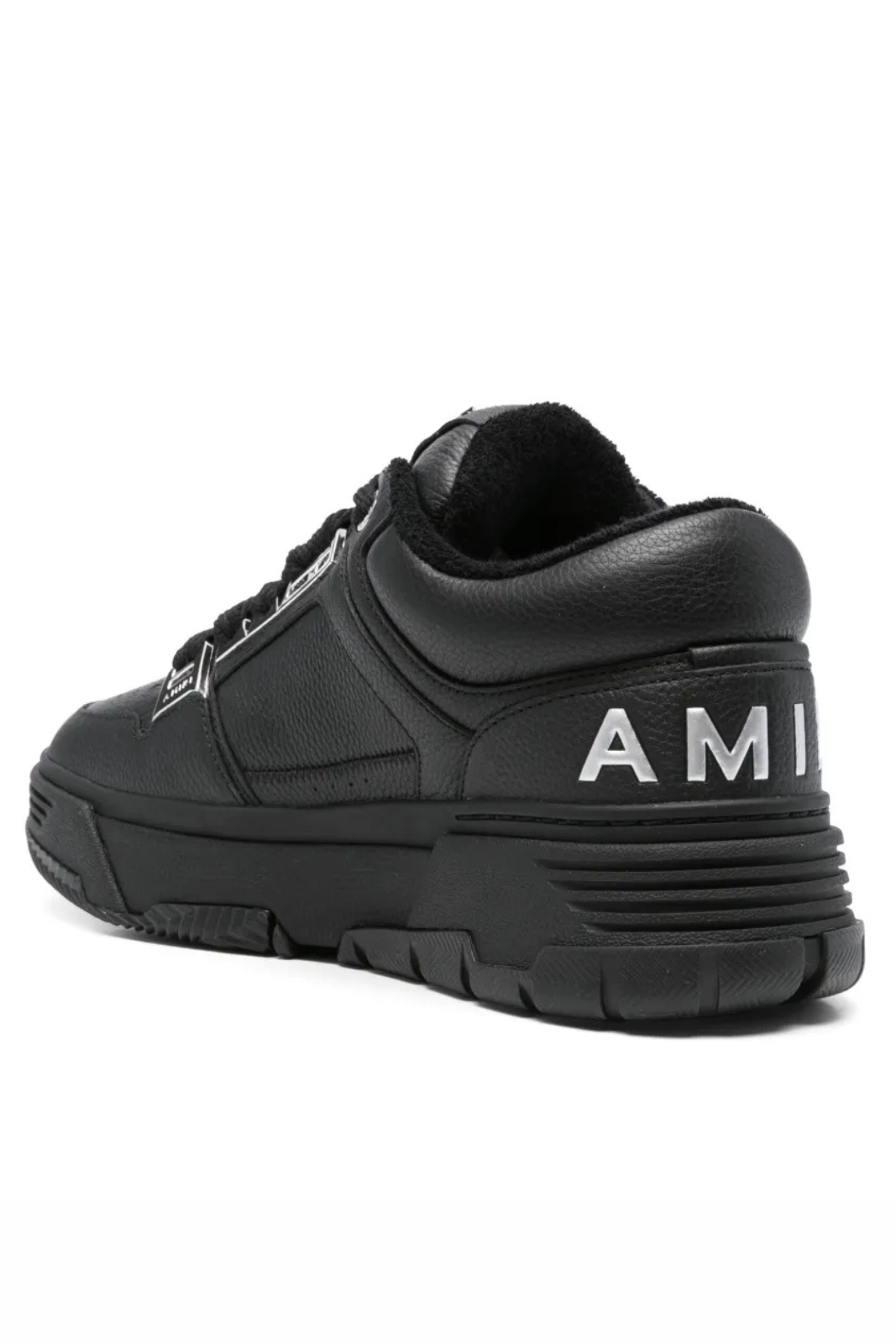 Amiri logo-embellished leather sneakers Black