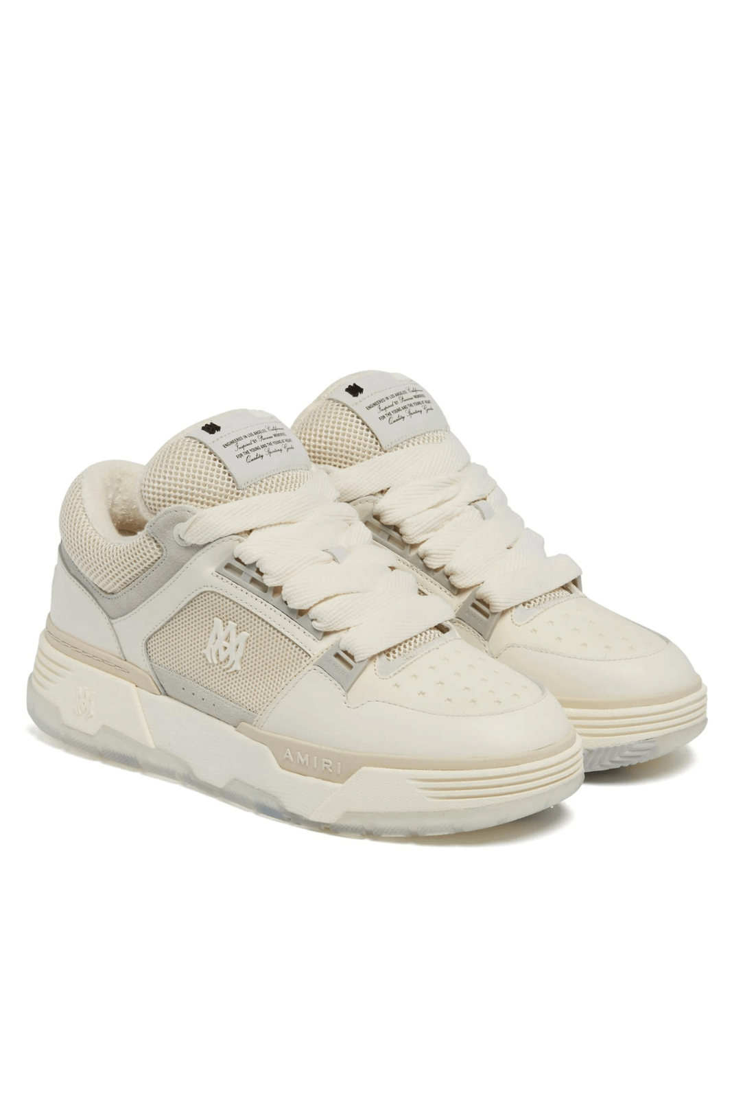 Amiri MA-1 Alabaster panelled sneakers ivory- beige