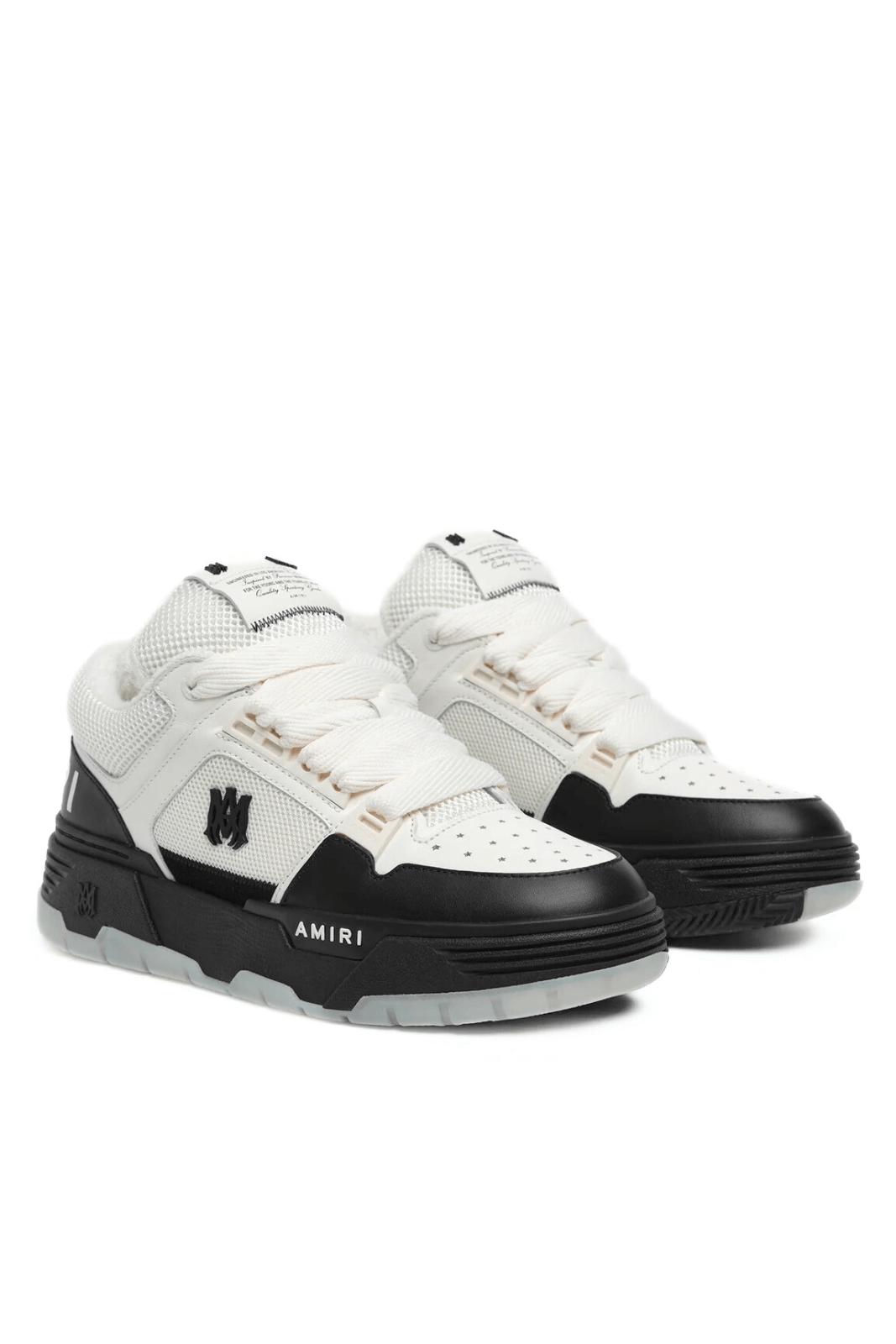 Amiri MA-1 Men's White Black Logo Patch Sneakers