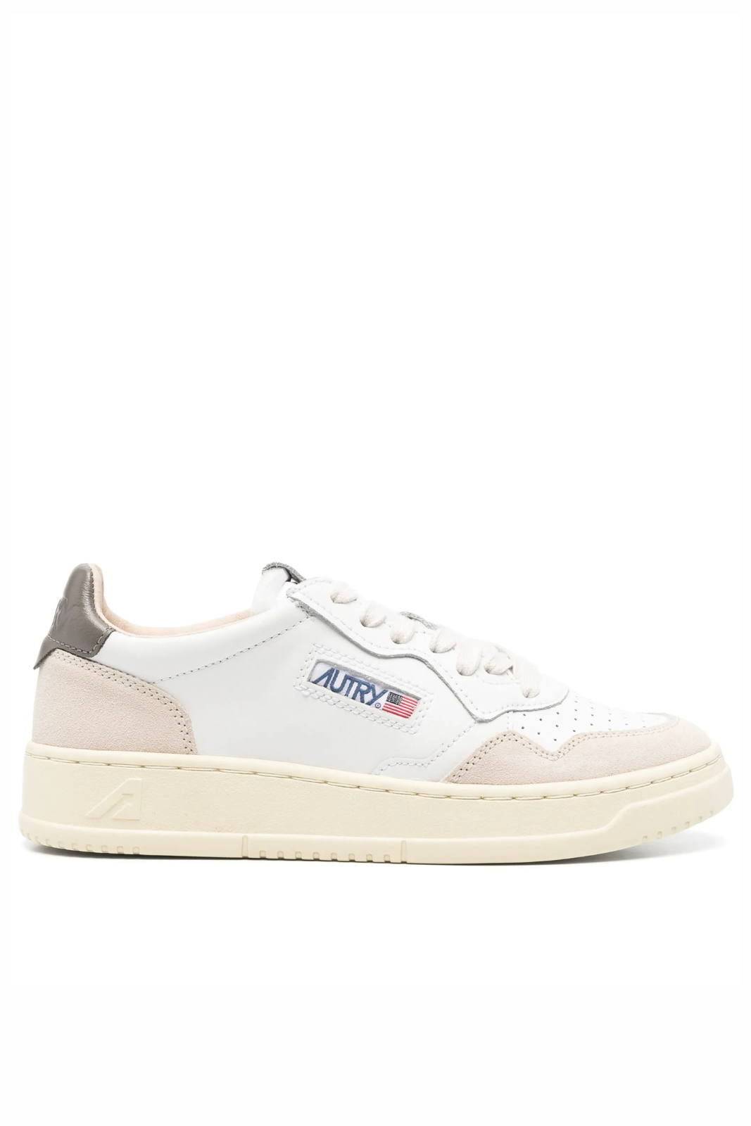 Ниски кецове Autry Medalist от бяла текстурирана кожа