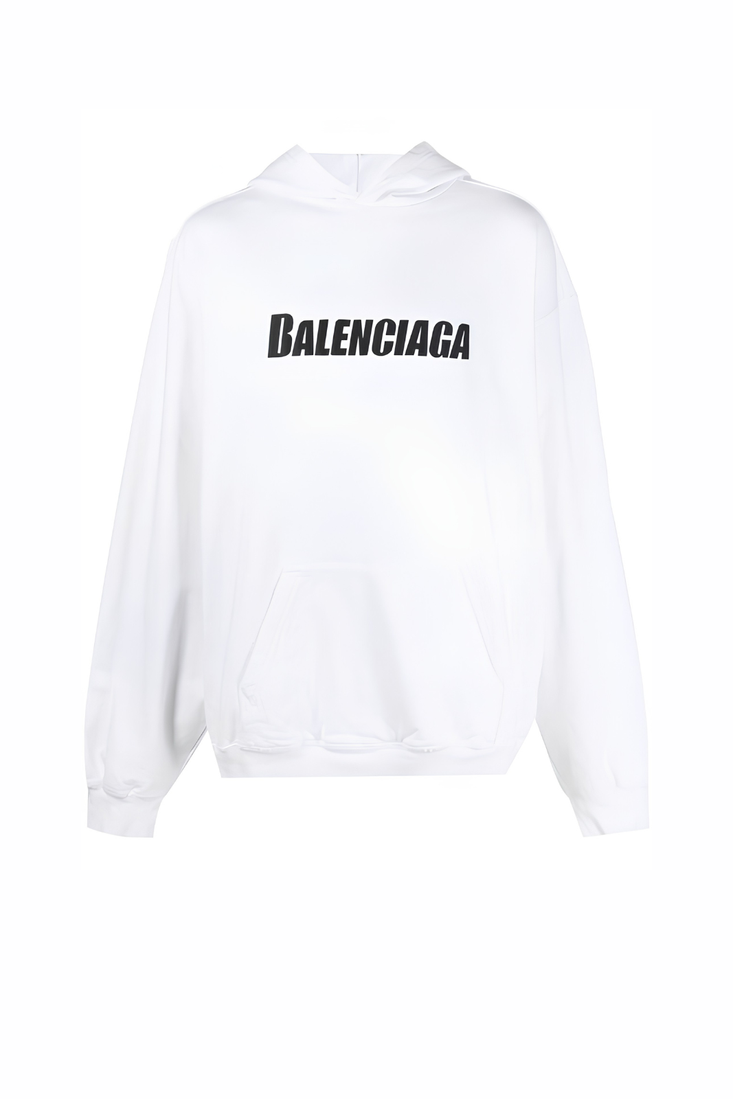 Тениска с лого на Balenciaga и ефект на износване, голям размер