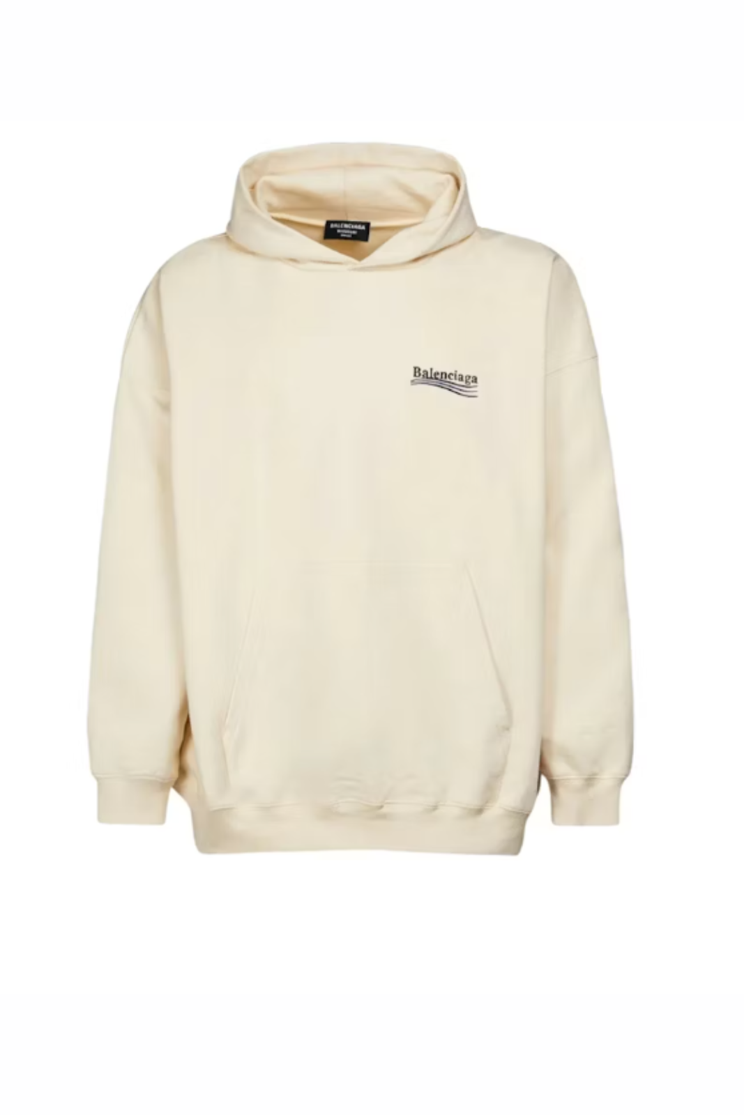 Balenciaga Political Campaign Embroidered Logo Hoodie White