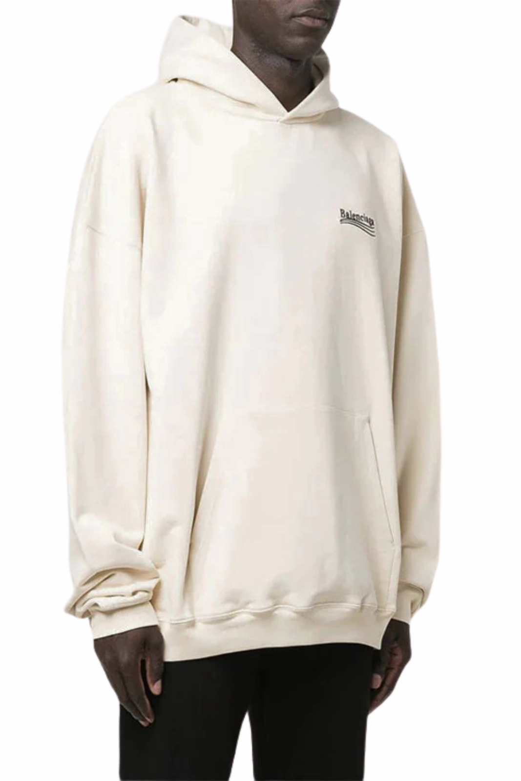 Balenciaga Political Campaign Embroidered Logo Hoodie White