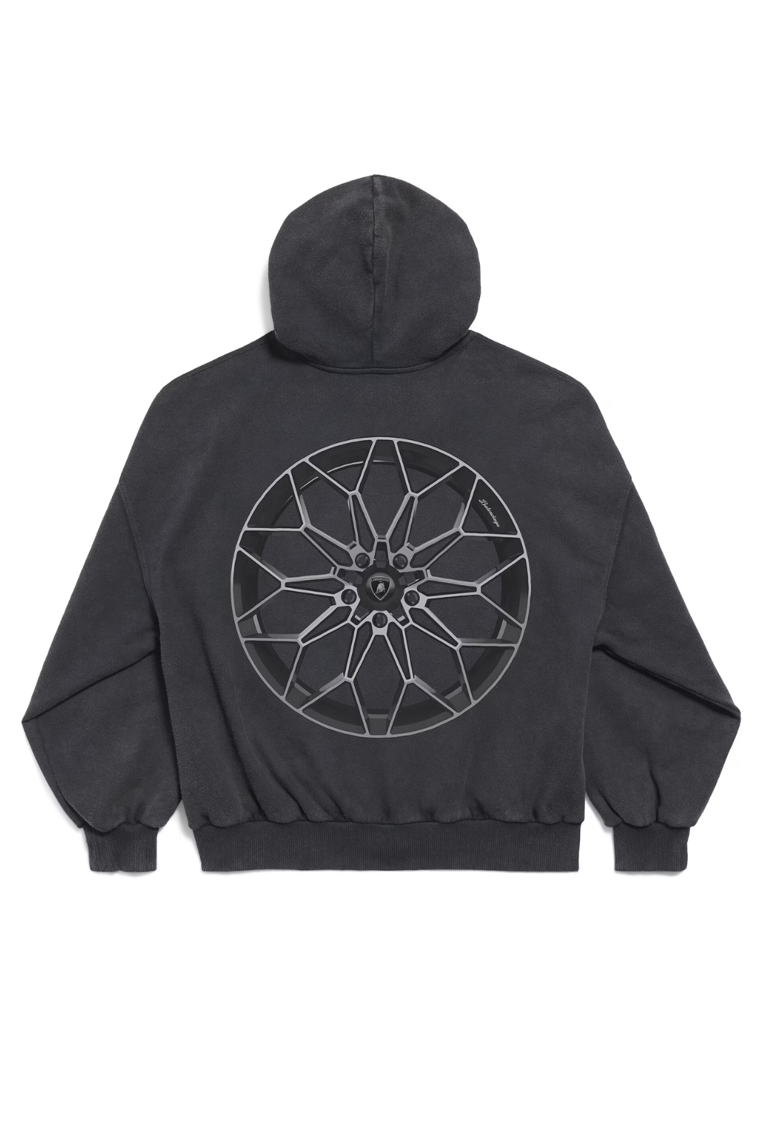 Тениска с лого на Balenciaga и ефект на износване, голям размер