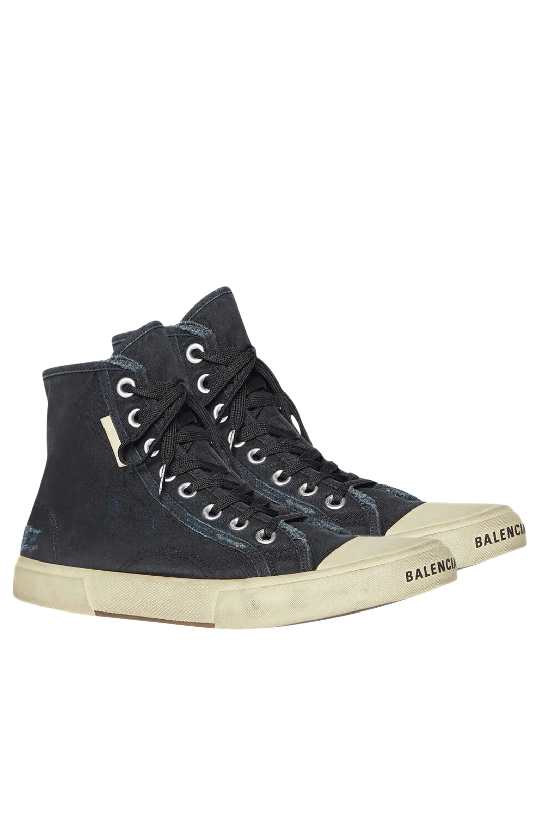 Balenciaga Paris High Destroyed - Черно-бяло