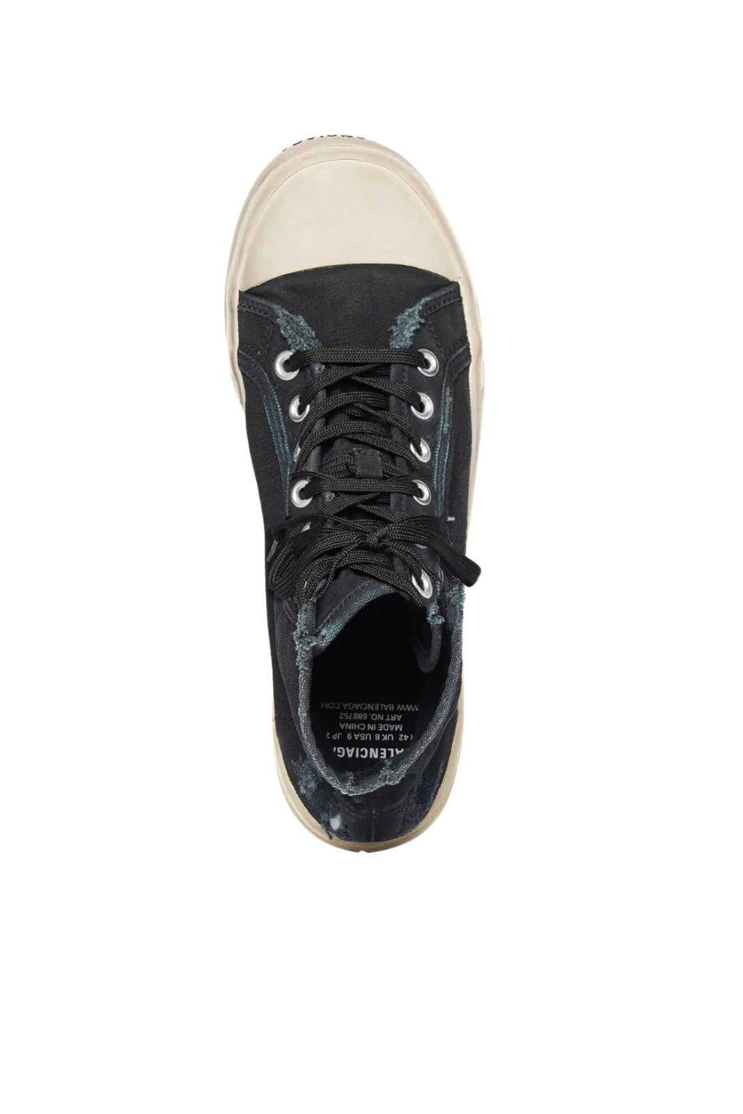 Balenciaga Paris High Destroyed - Black White Men