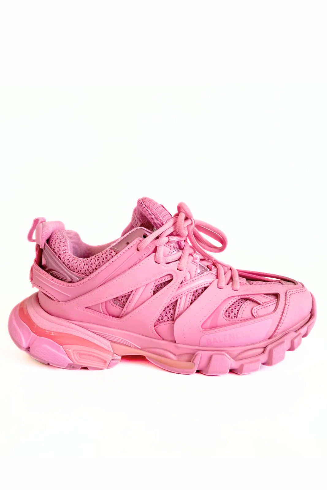 Balenciaga Mesh Nylon Womens Track Sneakers Pink