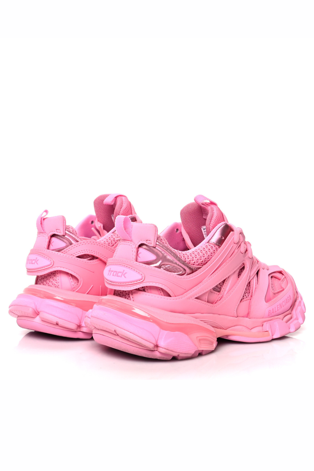 Balenciaga Mesh Nylon Womens Track Sneakers Pink