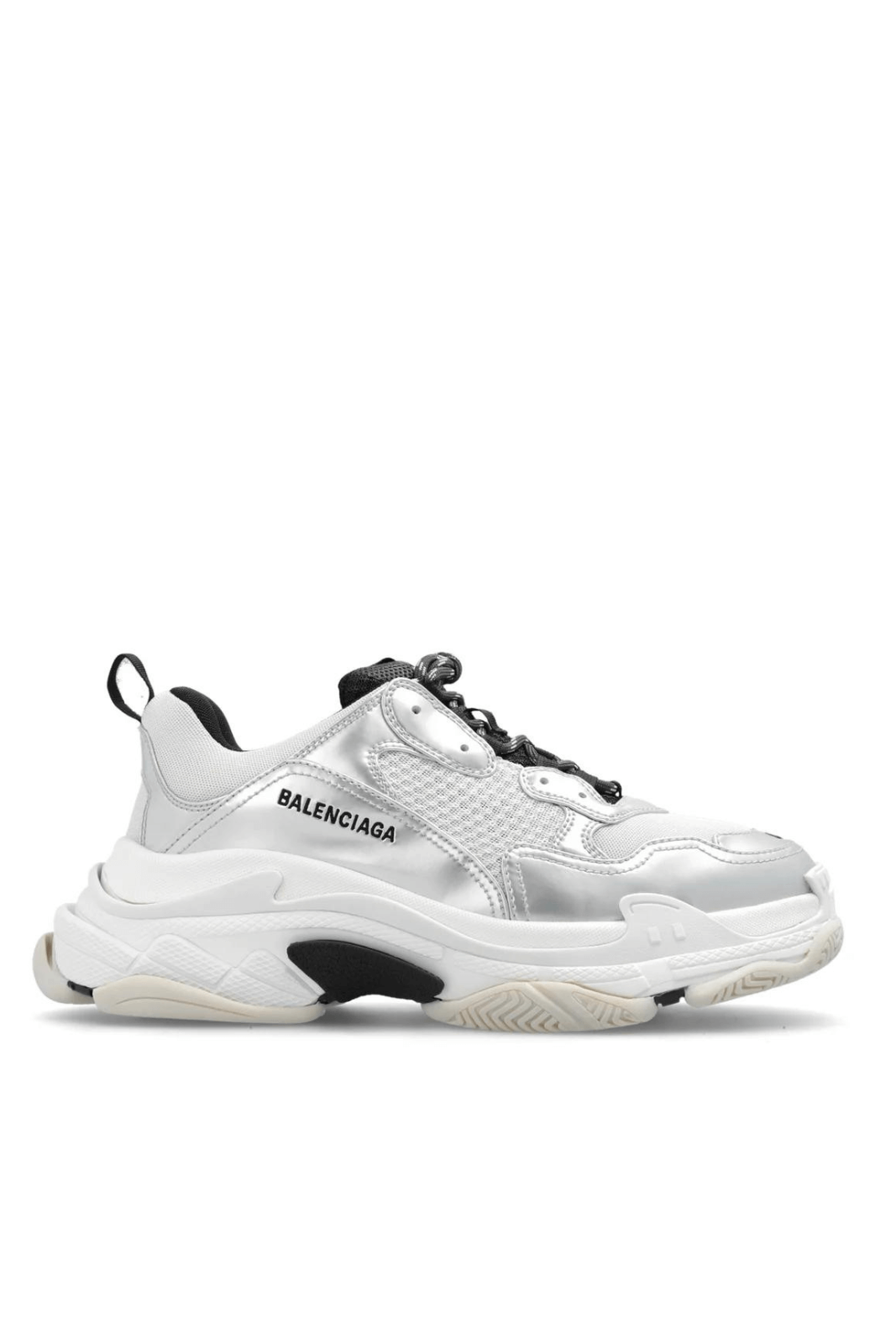 Кецове с връзки Balenciaga Triple S, сиви, метализирани