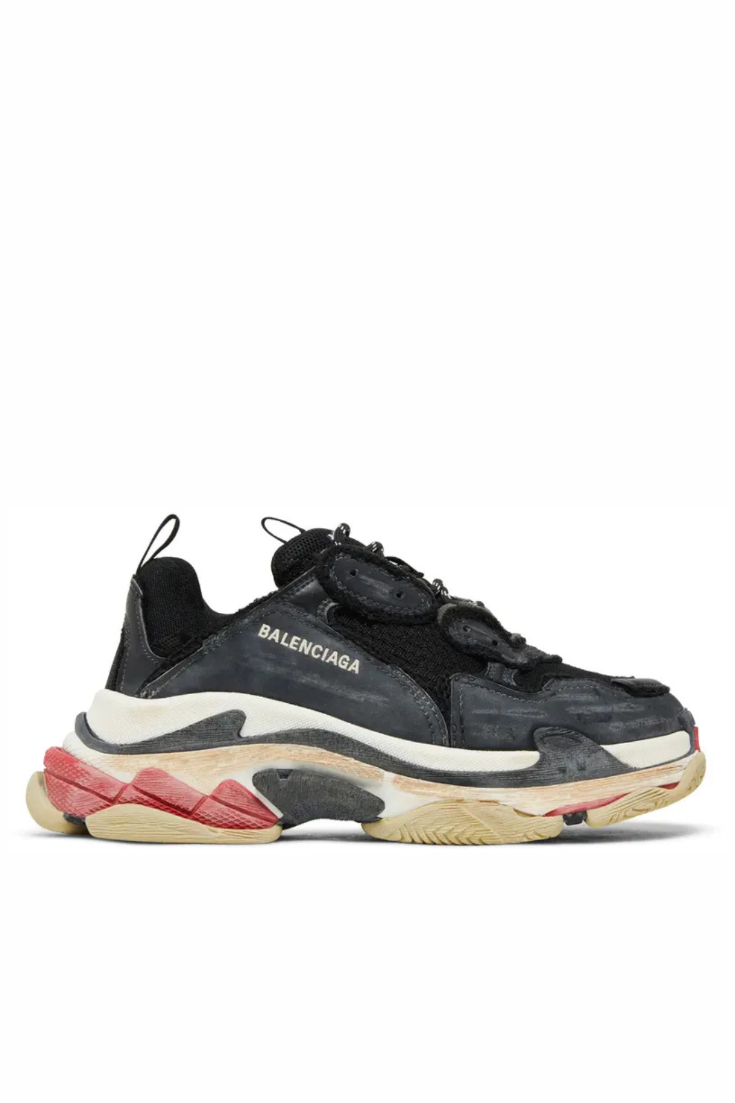 Balenciaga Triple S Sneaker DIY Black Red